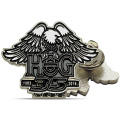 Logo de conception personnalisée Black Eagle Gold Plating Badge Badge en alliage en alliage zinc
